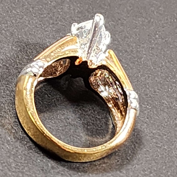 Size 6 Large Marquise Solitaire Ring, Vintage Bra… - image 6