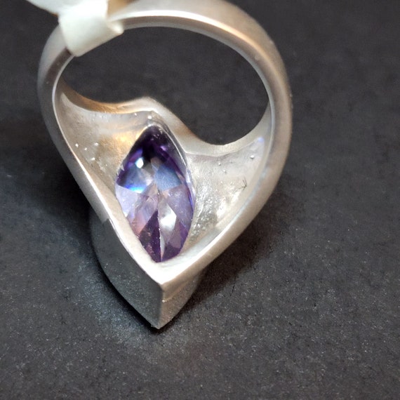 Size 5 Light Purple Ring, Large Statement Ring, V… - image 6