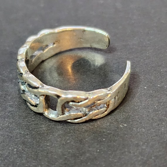 Celtic Knots Band Midi Ring or Toe Ring, Vintage … - image 5