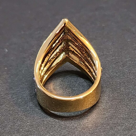 Beautiful Large Statement Ring, Amethyst CZ Ring,… - image 2