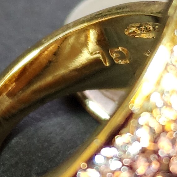 Amazing Large Statement Ring, Amethyst CZ Ring, G… - image 8