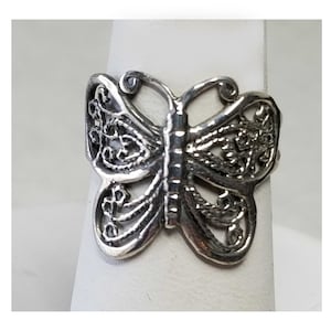 Vintage Sterling Silver Butterfly Ring
