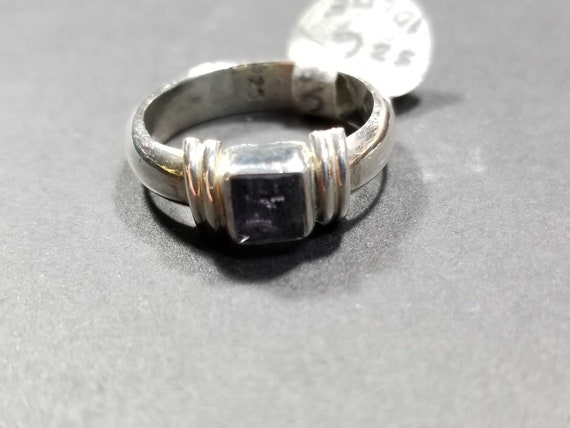 Size 6 Iolite Stone Ring, Vintage Gemstone Ring, … - image 2