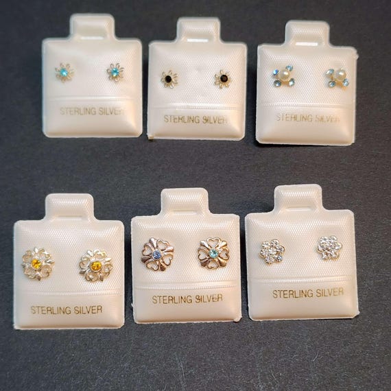 Sterling Silver CZ Flower 5mm Post Stud Earrings Sterling Silver CZ Flower 5mm Post Stud Earrings