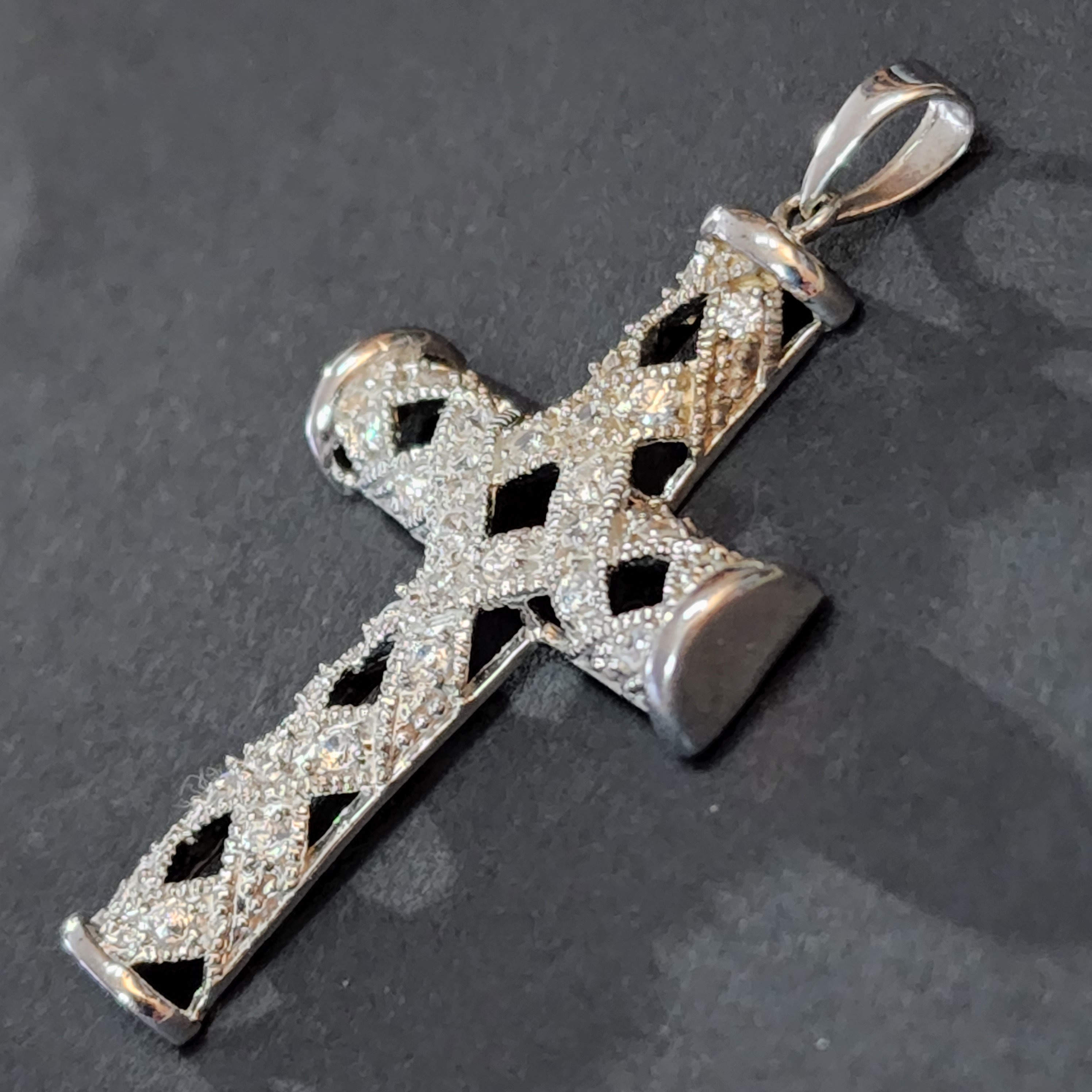 Zweifarbiger gemusterter Kreuz Anhänger teil vergoldet aus 925 Sterling  Silber - .de