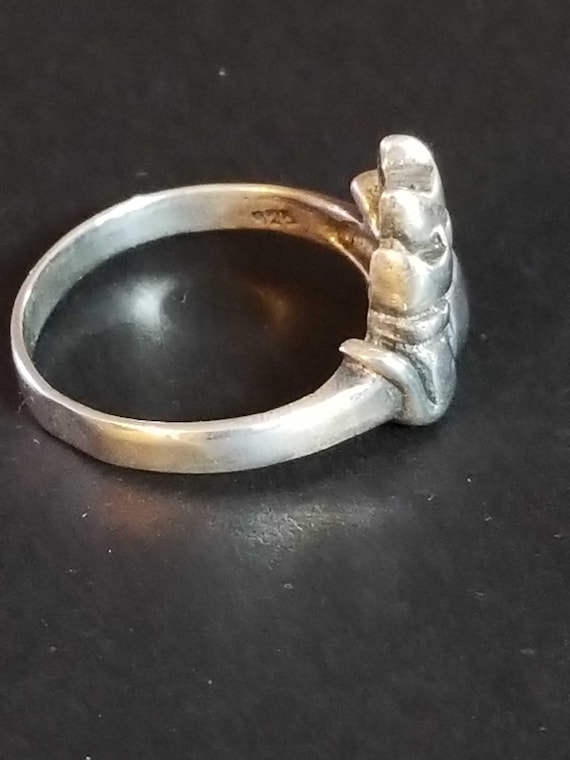 Sterling Silver Cats Ring, Vintage 925 Cat Lover … - image 6