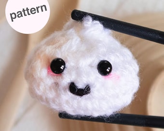 Padrão de Crochê Mini Bao, Bolinho Amigurumi [PDF DIGITAL]