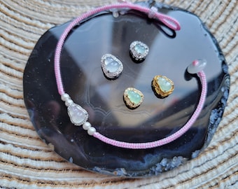Bracelet Hulu birman en jadéite : argent S925 réglable, bonne fortune