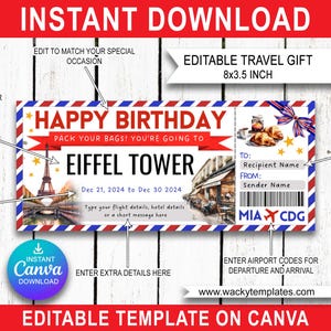TOUR EIFFEL PARIS France Modifier le modèle de billet de carte d'embarquement