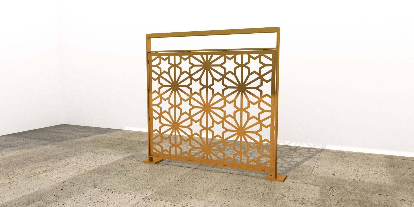 Steel Railing Plan With Laser Cut Sheet Pattern, Post Spacing 1200;1000 ...