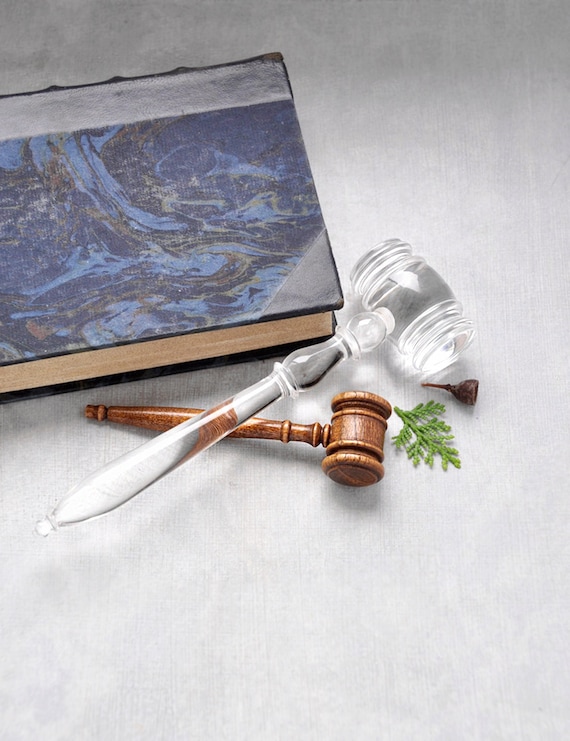 2 Vintage Gavels 8 Clear Lucite Acrylic Plastic and Etsy