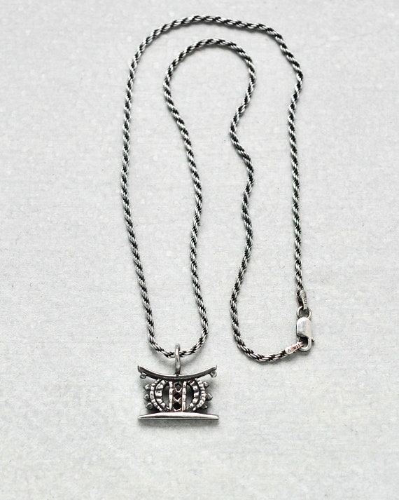 Vintage Ohene Adwa Necklace - sterling silver Afr… - image 3