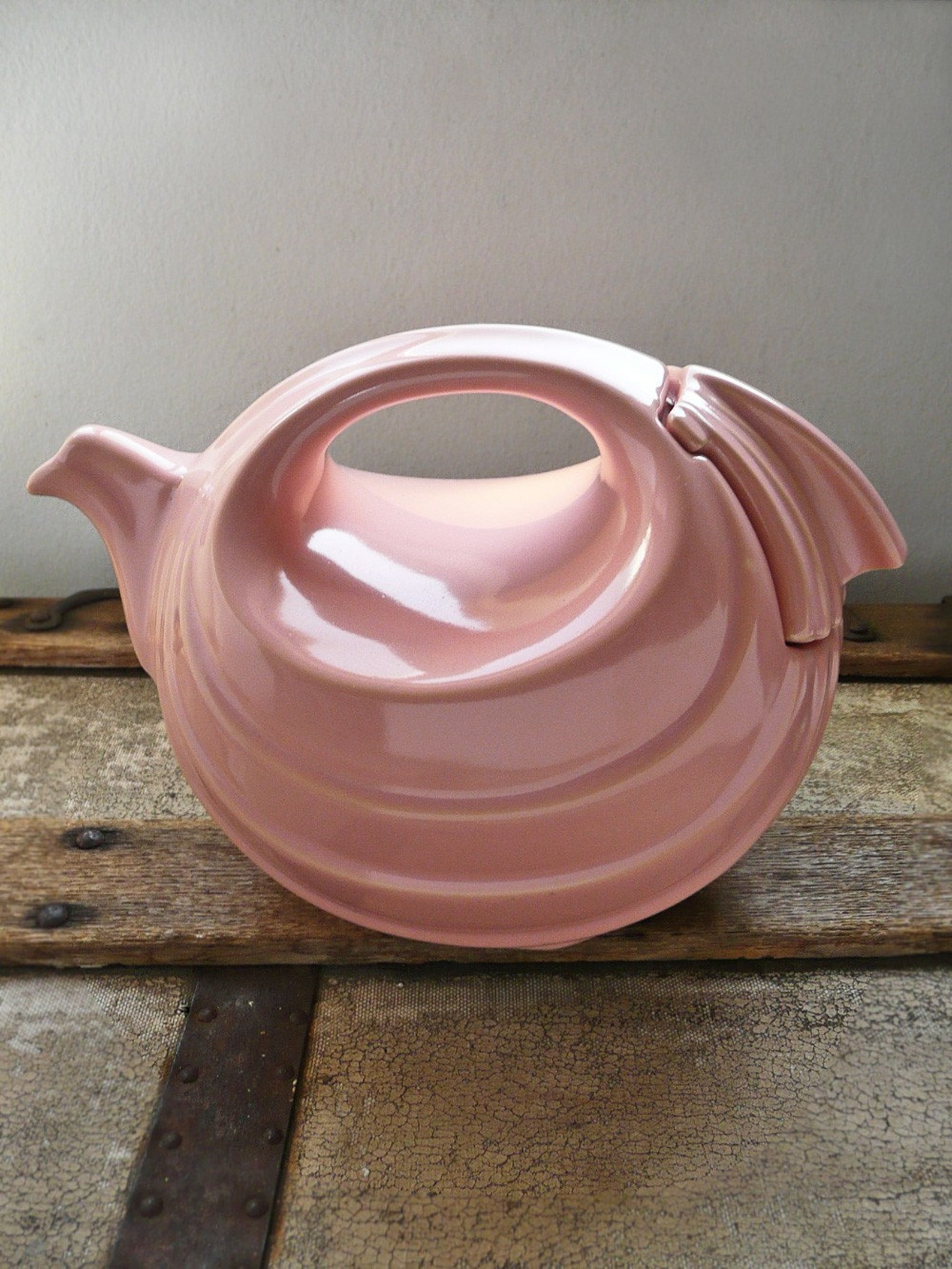 Vintage Hall Teapot Rhythm design in pink Etsy