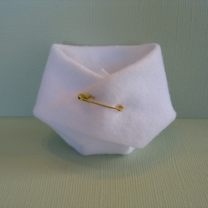 20 White Mini Diapers For Baby Shower Favors OR Dirty Diaper Game