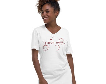 ピノ・ノワール 半袖 Vネック レディース Tシャツ