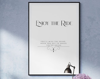 Njut av resan-poster: Motiverande väggkonst