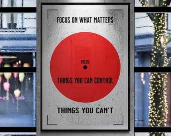 Focus On What Matters Poster: Motivational Wall Art