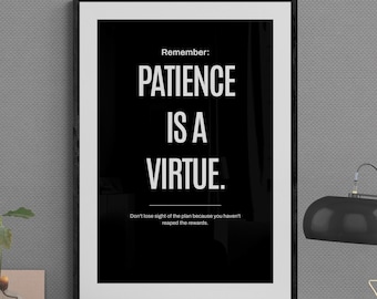Motiverande poster: Tålamod är en dygd - Museipapper