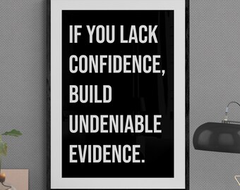 Arte mural motivacional: Genera confianza, alcanza el éxito - Impresión de calidad de museo