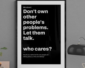 Motivierende Wand Kunst Druck: Don't Your Problems