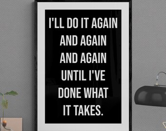Lámina motivacional para pared: Haz lo que sea necesario - Mentalidad de éxito