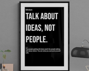 Pratidéer, inte skvaller-tryck: Motiverande väggkonst