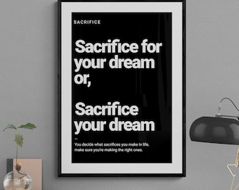 Offerdröm-poster: Motiverande väggkonst