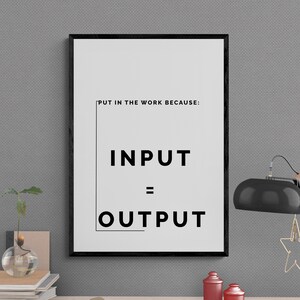Input Output Maximum Effort Seize Day Motivation Decor Hustle Success ...