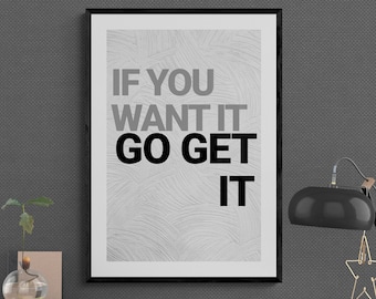 Motiverande poster: Om du vill ha det, så köp det - Gym & kontorsinredning
