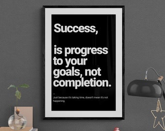 Success Quote Poster: Motivational Wall Art