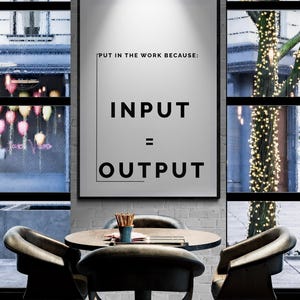 Input Output Maximum Effort Seize Day Motivation Decor Hustle Success ...