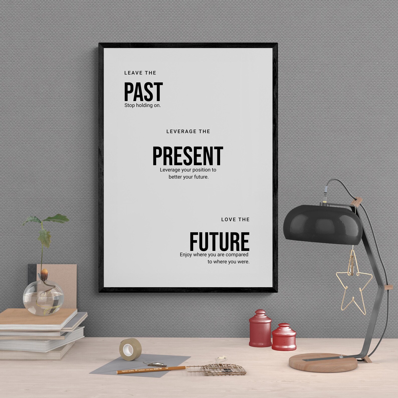 Past Present Future Motivational Art Print: Inspirational Wall Decor - Etsy