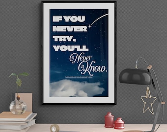 Motivational Quote Poster: Take Every Chance, Uplifting Wall Art