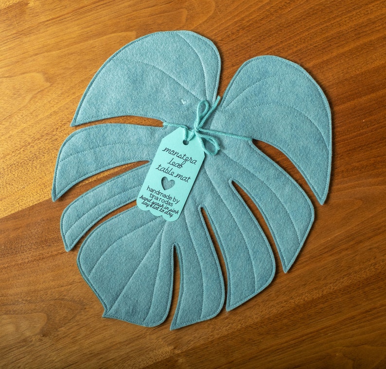 Monstera Leaf reversible table mat placemat centerpiece in image 6