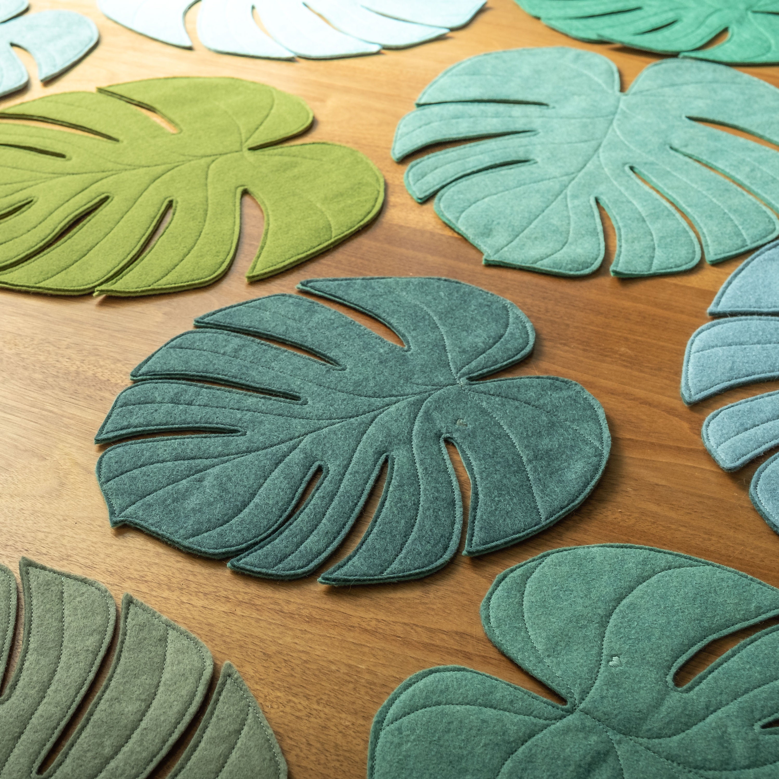 Monstera Leaf Tapis de Table Réversible Centre d'table en Trèfle