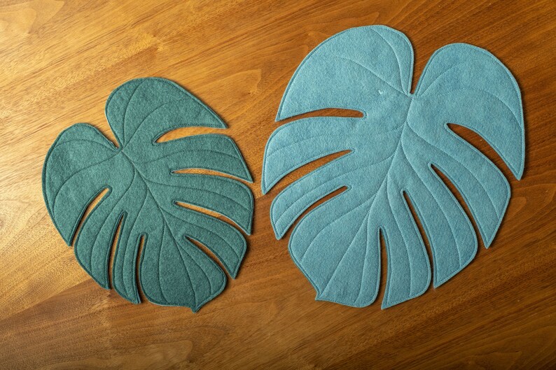 Monstera Leaf reversible table mat placemat centerpiece in image 8
