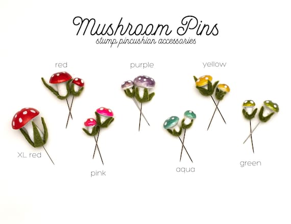 Mushroom pins - Pincushion accessories