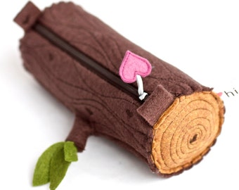 Wool Log Pencil Pouch