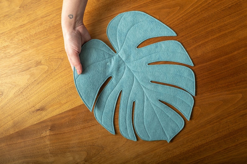 Monstera Leaf reversible table mat placemat centerpiece in image 7