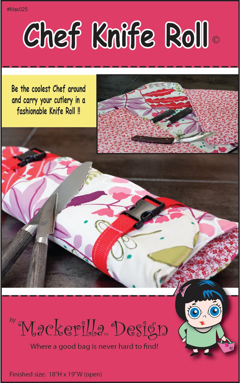 Chef Knife Roll Sewing Pattern PDF Etsy