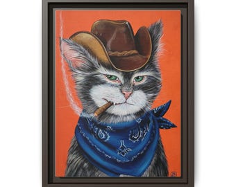Pedro Catspal Art Print, Whimsical Cat Decor, Gift for Cat Lovers, Unique Home Wall Art, Colorful Animal Artwork, Fun Cat Gift