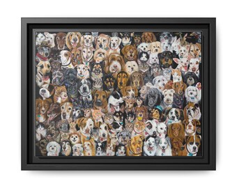 Pets of Santa Cruz, Art Print, Whimsical Cat Decor, Gift for Cat Lovers, Unique Home Wall Art, Colorful Animal Artwork, Fun Cat Gift