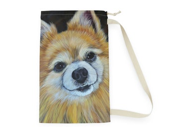 Pomeranian Art Laundry Bag