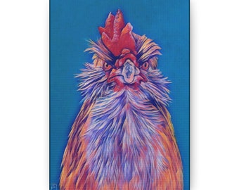 Edward (stylized) the Rooster  5 x 7 Art Print