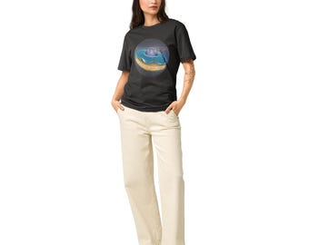 Space Donut Dog Artwork on a Unisex Garment Dyed Creator 2.0 Vintage T-Shirt | Stanley/Stella SATU041