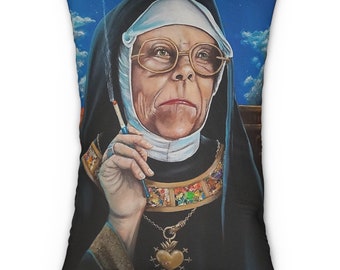 Nun and Priest Art Pillow