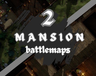 Mansion Battlemaps DnD Maps Bundle Dungeons and Dragons Battlemap dnd gift for Dungeon Master gifts dnd gifts Dnd terrain printable dnd tile
