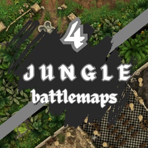 Jungle Battlemaps DnD Maps Bundle Dungeons and Dragons Battlemap dnd cadeau voor Dungeon Master geschenken dnd geschenken Dnd terrein afdrukbare dnd tegel