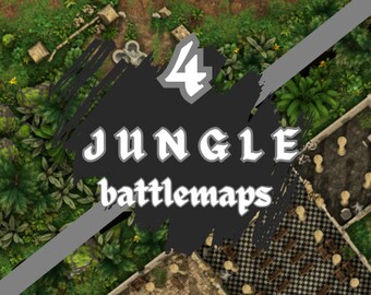 Jungle Battlemaps DnD Maps Bundle Dungeons and Dragons Battlemap dnd gift for Dungeon Master gifts dnd gifts Dnd terrain printable dnd tile