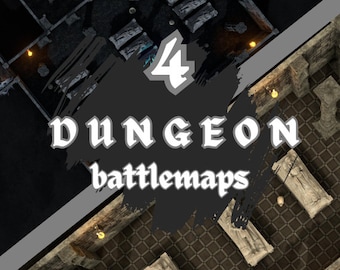 Dungeon Battlemaps DnD Maps Bundle Dungeons and Dragons Battlemap dnd gift for Dungeon Master gifts dnd gifts Dnd terrain printable dnd tile